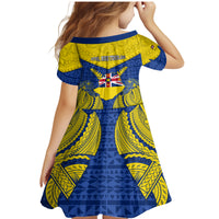 Niue Constitution Day Family Matching Mermaid Dress and Hawaiian Shirt Coat Of Arms Niuean Hiapo Pattern LT05 - Polynesian Pride