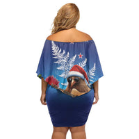 New Zealand Kiwi Christmas Family Matching Off Shoulder Short Dress and Hawaiian Shirt Xmas Vibe LT05 - Polynesian Pride
