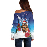 New Zealand Kiwi Christmas Off Shoulder Sweater Xmas Vibe LT05 - Polynesian Pride