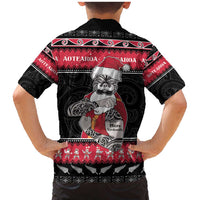 New Zealand Santa Tiki Christmas Family Matching Mermaid Dress and Hawaiian Shirt Meri Kirihimete LT05 - Polynesian Pride