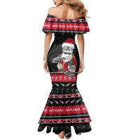 New Zealand Santa Tiki Christmas Family Matching Mermaid Dress and Hawaiian Shirt Meri Kirihimete LT05 - Polynesian Pride