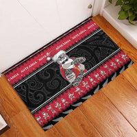 New Zealand Santa Tiki Christmas Rubber Doormat Meri Kirihimete