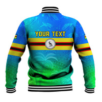 Personalised Solomon Islands Choiseul Province Day Baseball Jacket Sea Turtle Tribal Pattern LT05 - Polynesian Pride