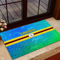 Solomon Islands Choiseul Province Day Rubber Doormat Sea Turtle Tribal Pattern LT05 - Polynesian Pride