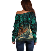 Personalised New Zealand Tamaki Herenga Waka Festival Off Shoulder Sweater Maori Pattern LT05 - Polynesian Pride