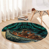 New Zealand Tamaki Herenga Waka Festival Round Carpet Maori Pattern LT05 - Polynesian Pride