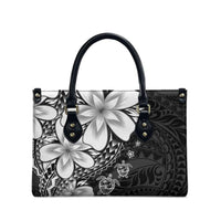 Polynesia Romantic Valentine Leather Bag Sea Turtle Couple With Black Plumeria