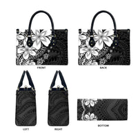 Polynesia Romantic Valentine Leather Bag Sea Turtle Couple With Black Plumeria
