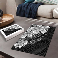 Polynesia Romantic Valentine Puzzle Sea Turtle Couple With Black Plumeria