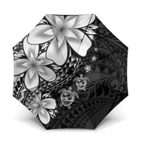 Polynesia Romantic Valentine Umbrella Sea Turtle Couple With Black Plumeria