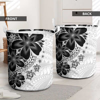 Polynesia Romantic Valentine Laundry Basket Sea Turtle Couple With White Plumeria