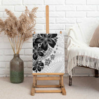 Polynesia Romantic Valentine Canvas Wall Art Sea Turtle Couple With White Plumeria