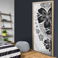 Polynesia Romantic Valentine Door Cover Sea Turtle Couple With White Plumeria