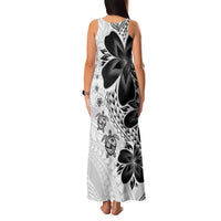 Polynesia Romantic Valentine Family Matching Tank Maxi Dress and Hawaiian Shirt Sea Turtle Couple With White Plumeria LT05 - Polynesian Pride