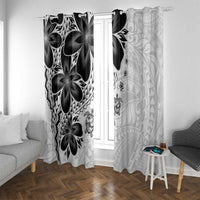 Polynesia Romantic Valentine Window Curtain Sea Turtle Couple With White Plumeria