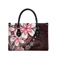 Polynesia Romantic Valentine Leather Bag Sea Turtle Couple With Red Gradient Plumeria