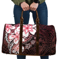 Polynesia Romantic Valentine Travel Bag Sea Turtle Couple With Red Gradient Plumeria