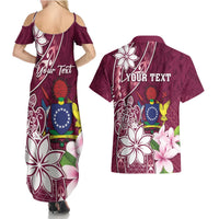 Personalised Cook Island Mangaia Gospel Day Couples Matching Summer Maxi Dress and Hawaiian Shirt Floral Tribal Pattern LT05 - Polynesian Pride