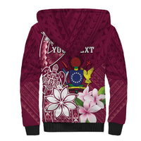 Personalised Cook Island Mangaia Gospel Day Sherpa Hoodie Floral Tribal Pattern LT05 - Polynesian Pride