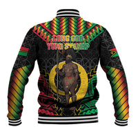 Vanuatu 46th Anniversary Independence Day Baseball Jacket Melanesian Warrior With Sand Drawing Pattern LT05 - Polynesian Pride