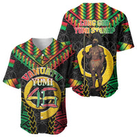 Vanuatu 46th Anniversary Independence Day Baseball Jersey Melanesian Warrior With Sand Drawing Pattern LT05 - Polynesian Pride