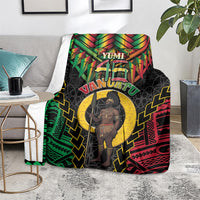 Vanuatu 46th Anniversary Independence Day Blanket Melanesian Warrior With Sand Drawing Pattern LT05 - Polynesian Pride