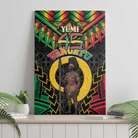 Vanuatu 46th Anniversary Independence Day Canvas Wall Art Melanesian Warrior With Sand Drawing Pattern LT05 - Polynesian Pride