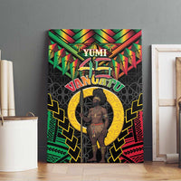 Vanuatu 46th Anniversary Independence Day Canvas Wall Art Melanesian Warrior With Sand Drawing Pattern LT05 - Polynesian Pride