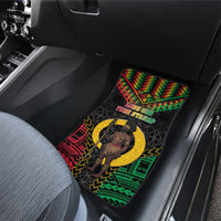 Vanuatu 46th Anniversary Independence Day Car Mats Melanesian Warrior With Sand Drawing Pattern LT05 - Polynesian Pride
