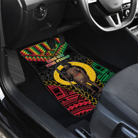 Vanuatu 46th Anniversary Independence Day Car Mats Melanesian Warrior With Sand Drawing Pattern LT05 - Polynesian Pride