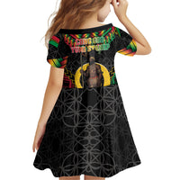 Vanuatu 46th Anniversary Independence Day Family Matching Off Shoulder Short Dress and Hawaiian Shirt Melanesian Warrior With Sand Drawing Pattern LT05 - Polynesian Pride