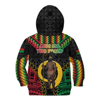 Vanuatu 46th Anniversary Independence Day Kid Hoodie Melanesian Warrior With Sand Drawing Pattern LT05 - Polynesian Pride