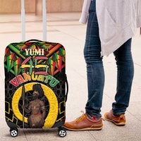 Vanuatu 45th Anniversary Independence Day Luggage Cover Melanesian Warrior With Sand Drawing Pattern LT05