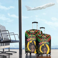Vanuatu 45th Anniversary Independence Day Luggage Cover Melanesian Warrior With Sand Drawing Pattern LT05