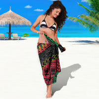 Vanuatu 46th Anniversary Independence Day Sarong Melanesian Warrior With Sand Drawing Pattern LT05 - Polynesian Pride