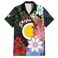 Personalised Vanuatu Shefa Day Family Matching Tank Maxi Dress and Hawaiian Shirt Floral Pattern