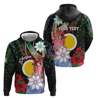 Personalised Vanuatu Shefa Day Zip Hoodie Floral Pattern