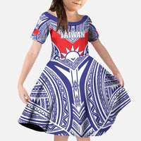 Personalised Taiwan Family Matching Summer Maxi Dress and Hawaiian Shirt Austronesian Tribal Tattoo Red - Polynesian Pride