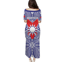 Personalised Taiwan Puletasi Austronesian Tribal Tattoo Red - Polynesian Pride