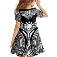 Personalised Taiwan Family Matching Short Sleeve Bodycon Dress and Hawaiian Shirt Austronesian Tribal Tattoo Black LT05 - Polynesian Pride