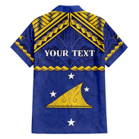 Personalised Tokelau Happy Tokehega Day Family Matching Off The Shoulder Long Sleeve Dress and Hawaiian Shirt Polynesian Tribal Tattoo LT05 - Polynesian Pride