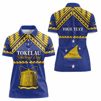 Personalised Tokelau Happy Tokehega Day Women Polo Shirt Polynesian Tribal Tattoo LT05 - Polynesian Pride