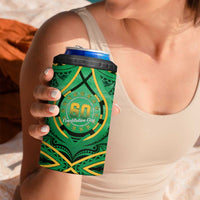 Cook Islands Constitution Day 4 in 1 Can Cooler Tumbler 60th Anniversary - Polynesian Pride