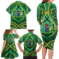 Cook Islands Constitution Day Family Matching Long Sleeve Bodycon Dress and Hawaiian Shirt 60th Anniversary LT05 - Polynesian Pride