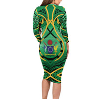 Cook Islands Constitution Day Family Matching Long Sleeve Bodycon Dress and Hawaiian Shirt 60th Anniversary LT05 - Polynesian Pride
