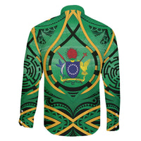 Cook Islands Constitution Day Family Matching Off The Shoulder Long Sleeve Dress and Hawaiian Shirt 60th Anniversary LT05 - Polynesian Pride