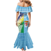 Personalised Happy Malampa Fiji Day Family Matching Mermaid Dress and Hawaiian Shirt Half Mix Style LT05 - Polynesian Pride