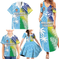 Personalised Happy Malampa Fiji Day Family Matching Summer Maxi Dress and Hawaiian Shirt Half Mix Style LT05 - Polynesian Pride