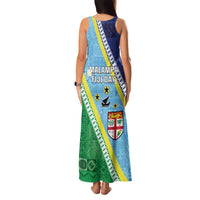 Love Malampa Fiji Day Family Matching Tank Maxi Dress and Hawaiian Shirt Together We Grow LT05 - Polynesian Pride