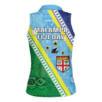 Love Malampa Fiji Day Women Sleeveless Polo Shirt Together We Grow LT05 - Polynesian Pride